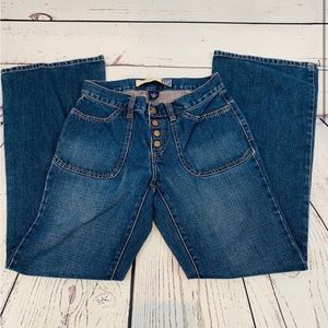 Gap Flare Jeans snap fly denim like new